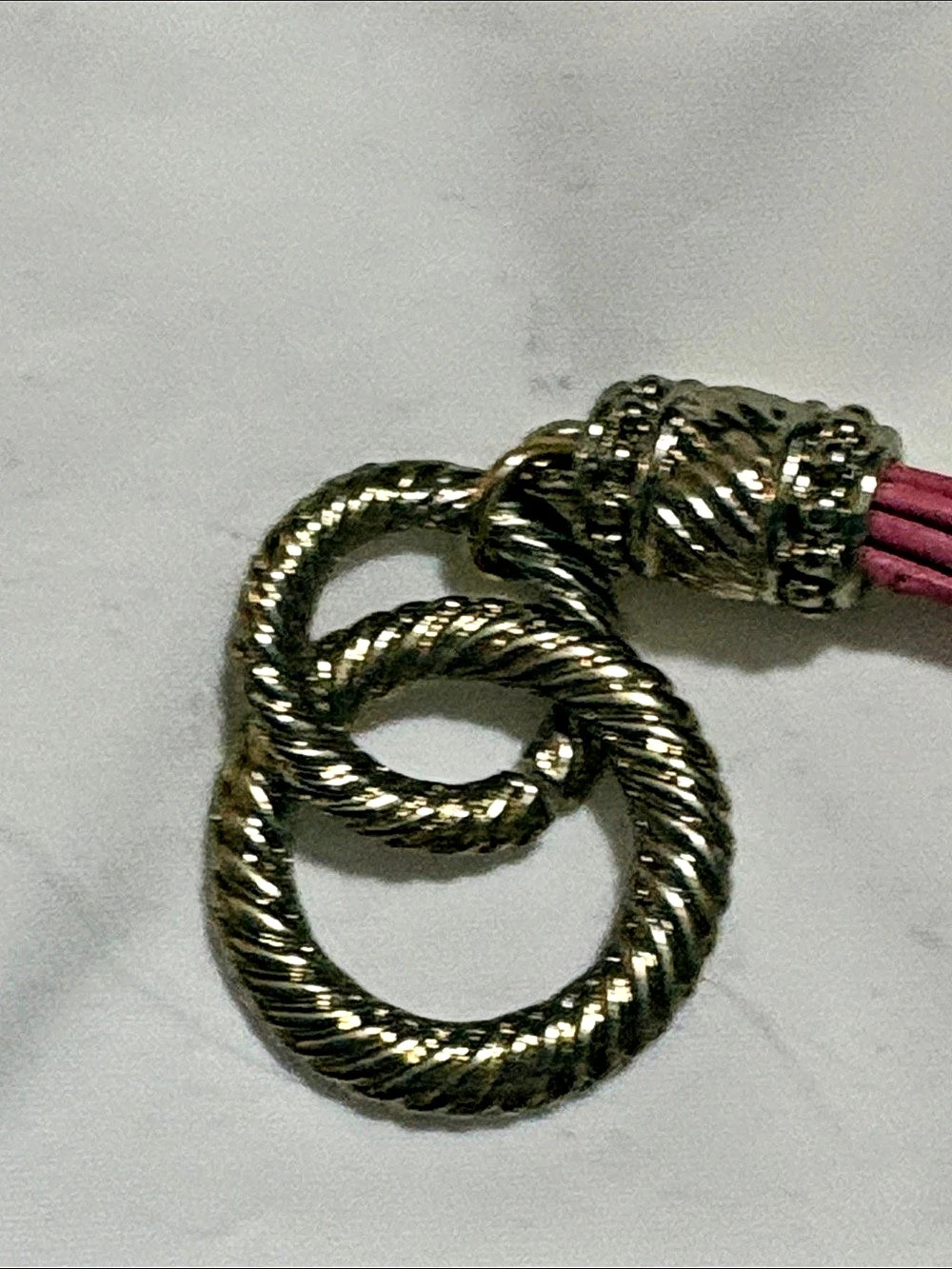 Pink Rhinestone Multi-Strand Necklace - Picture 9 of 11